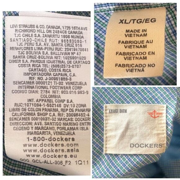 Dockers Men’s Button Down Collared Shirt Sz XL - Picture 10 of 12